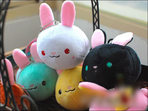 bunny keychain phone strap