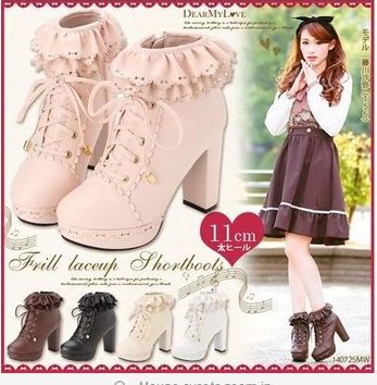 2014-Size-34-39-Women-Sweet-Ruffles-Lace-Up-Lolita-High-Heel-Ankle-Boots-Student-Party