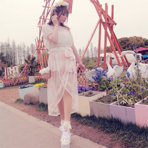 Princess-sweet-lolita-long-skirt-BoBON21-Exclusive-design-holiday-After-short-before-long-printing-fairy-Long