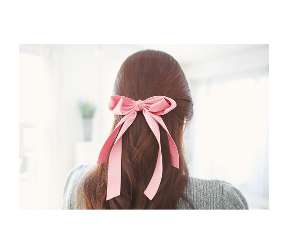 narrow ribbon hair bow barratte