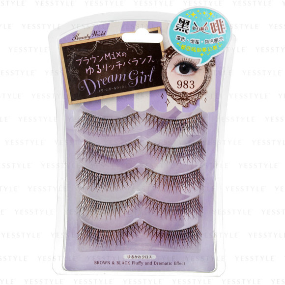 brown and black criss cross crystal lashes
