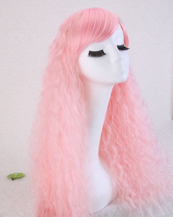 Ohyes-2015-New-Arrival-Hot-Selling-Women-s-Sweet-Style-Neat-Bang-Long-Curly-Pink-Wave