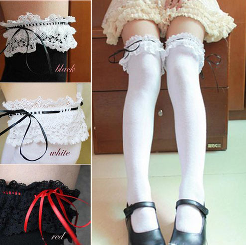Princess-sweet-Lolita-stockings-harajuku-soft-amo-black-and-white-Japanese-anime-cos-maid-lace-stockings