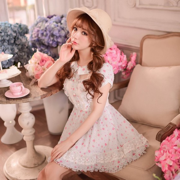 Princess-sweet-lolita-dress-Candy-rain-Summer-Japanese-style-sweet-floral-Show-thin-chiffon-princess-dress
