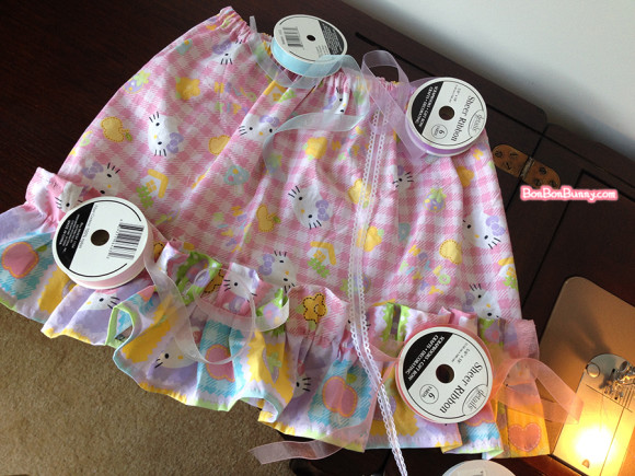 hello kitty fairy kei skirt sewing tutorial (22)