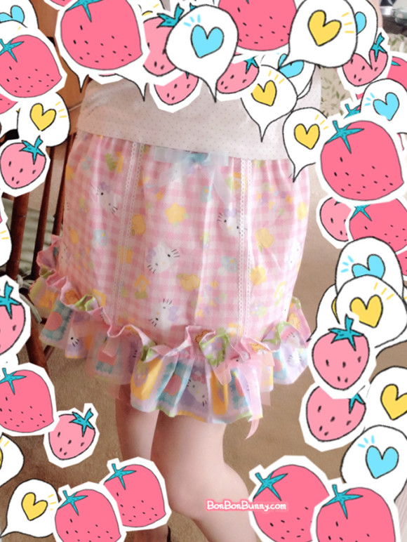 hello kitty fairy kei skirt sewing tutorial (26)