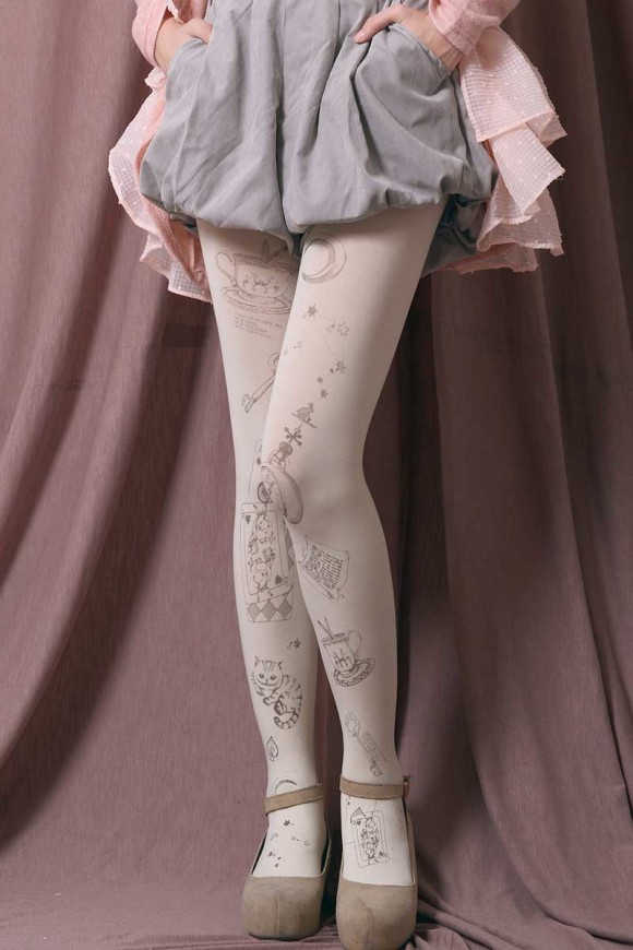 Cute Elegant And Pretty Printed Tights And Stockings Bonbonbunny