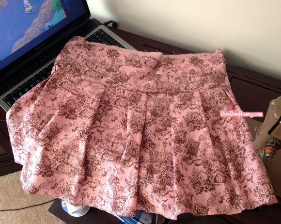 Himekaji Pink Bunny Toile Skirt (4)