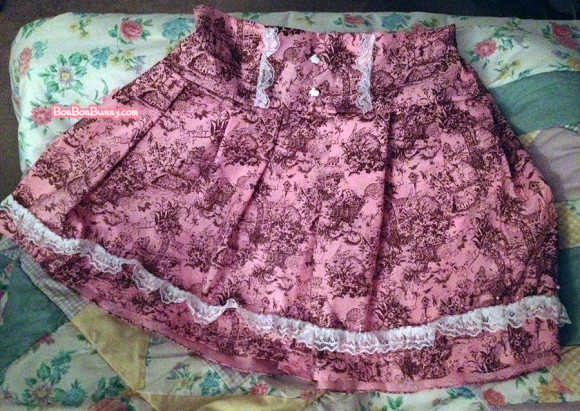Himekaji Pink Bunny Toile Skirt (5)