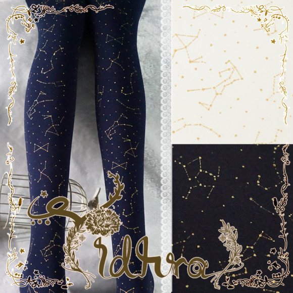 Romantic Fancy Printed Tights for Lolita or Other Elegant Coords (1)